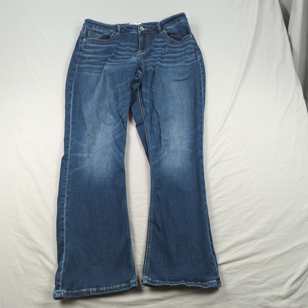 BKE Jeans Womens 29 Blue Boot‎ Cut Dark Wash Distressed Western Cowgirl Stretch